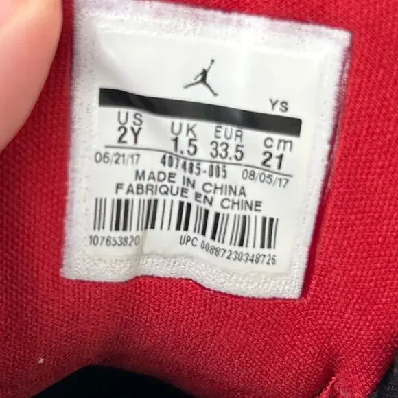 Jordan Jumpman Pro White/Black-Varsity Red – Youth Size 2Y - Picture 6 of 6